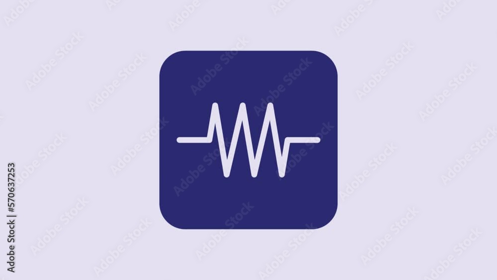 Blue Resistor in electronic circuit icon isolated on purple background. 4K Video motion graphic animation Blue Resistor in electronic circuit icon isolated on purple background. 4K Video motion graphic animation