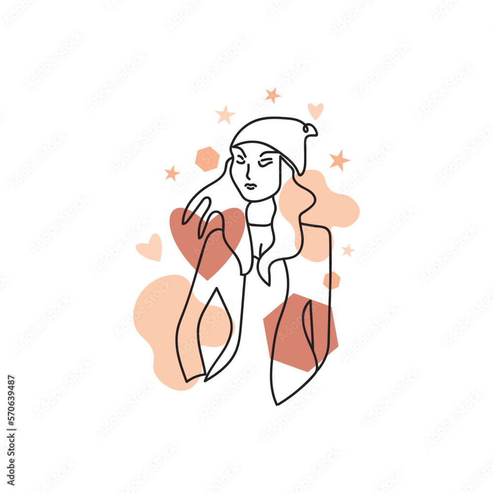 fashion template woman line design and vector design elements fashion template woman line design and vector design elements