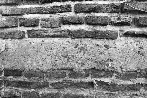 Black brick wall texture background