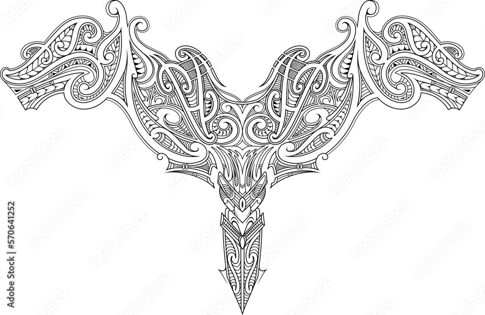 Obraz premium Maori ethnic style tattoo design