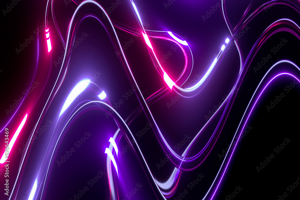 Abstract vibrant neon fluid free distorted dynamic flowing ripple ...