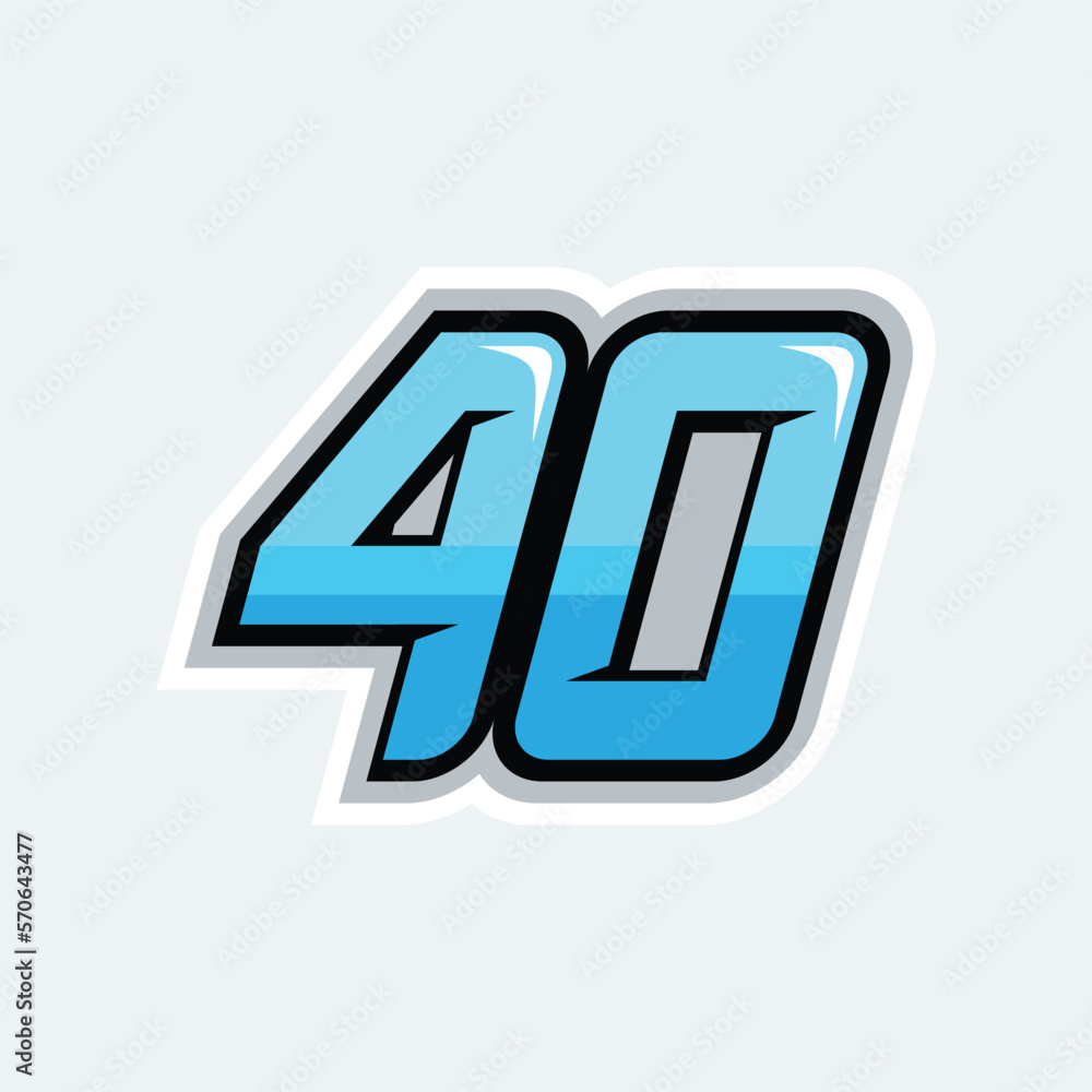40 number racing design vector 40 number racing design vector