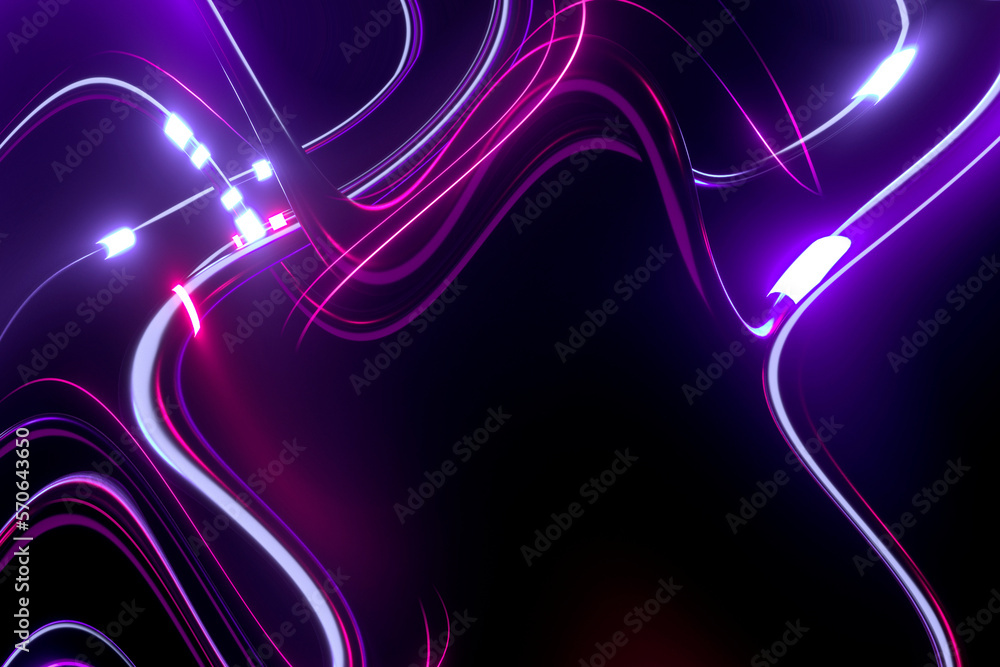 Abstract vibrant neon fluid free distorted dynamic flowing ripple ...
