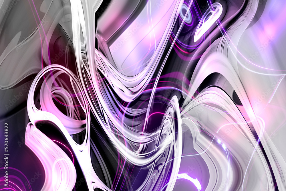 Abstract vibrant neon fluid free distorted dynamic flowing ripple ...