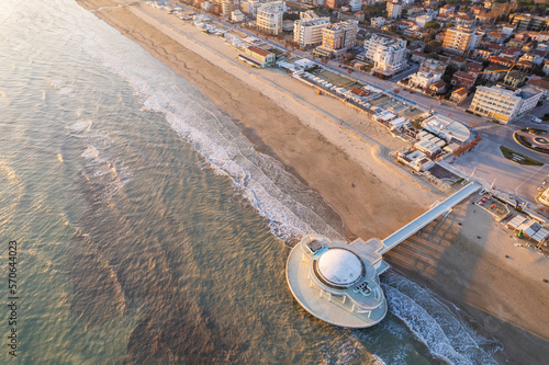 view of Italian coast at Senigallia town