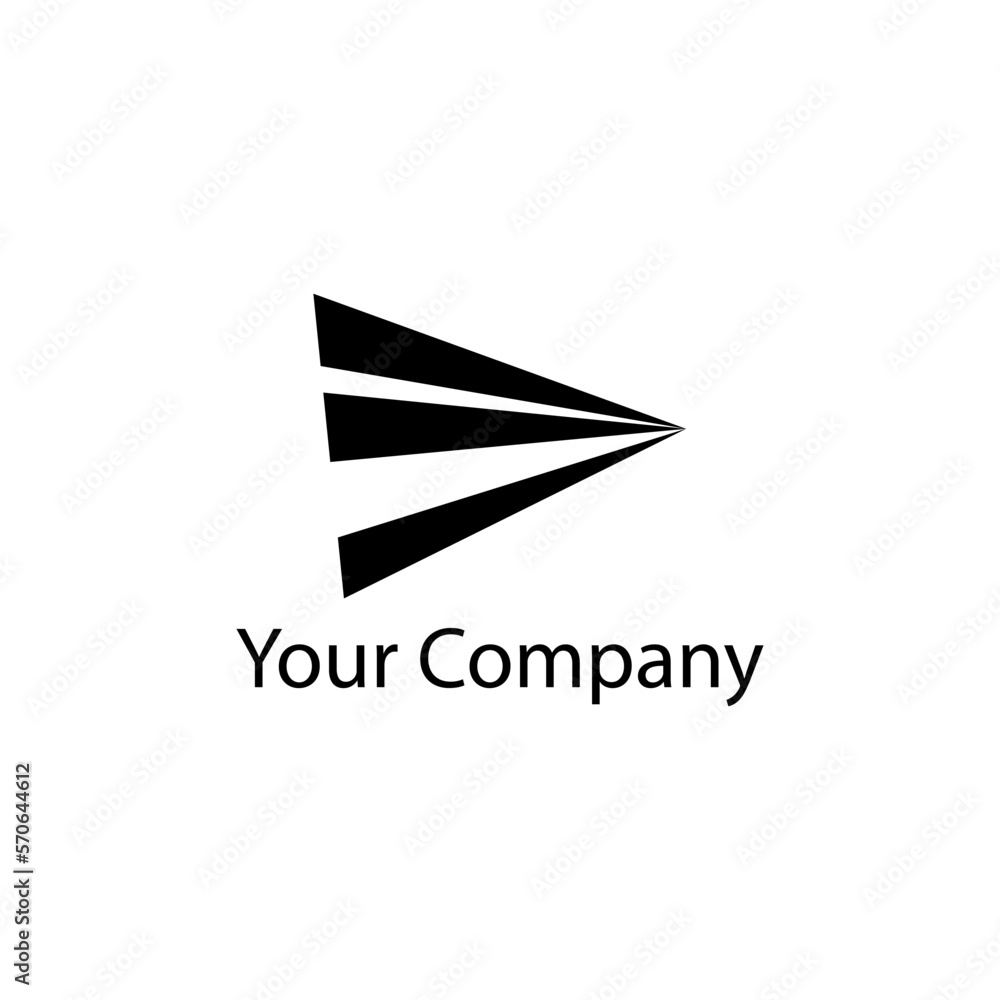 triangle logo in black and white color with three lines for business company triangle logo in black and white color with three lines for business company