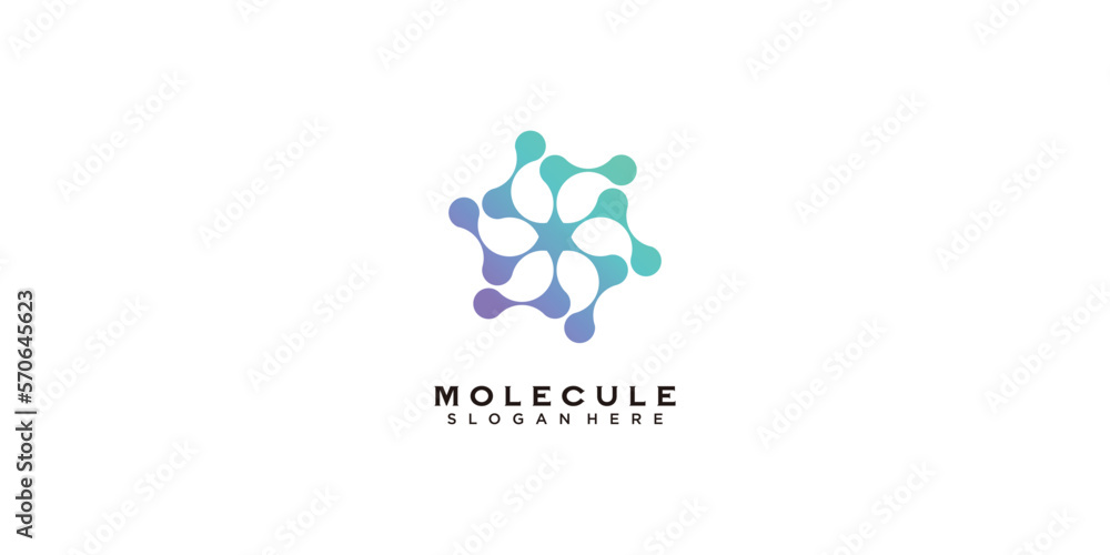 Molecule logo with creative design concept premium vector Molecule logo with creative design concept premium vector