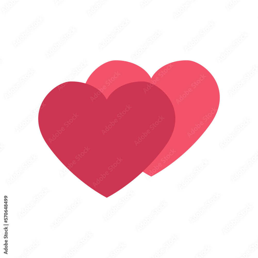 two pink heart illustration. design for valentine's day. Collection of Love Heart Symbol Icons . Love Illustration Set with Solid and Outline Vector Hearts two pink heart illustration. design for valentine's day. Collection of Love Heart Symbol Icons . Love Illustration Set with Solid and Outline Vector Hearts