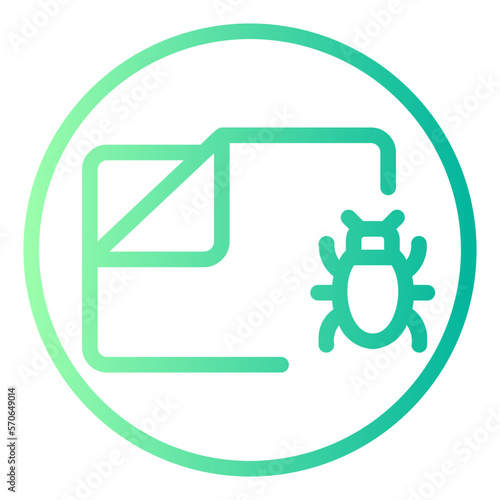 infected folder gradient icon