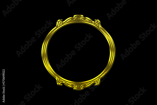 oval frame with gold