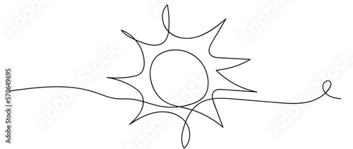Valokuva Continuous line sun art