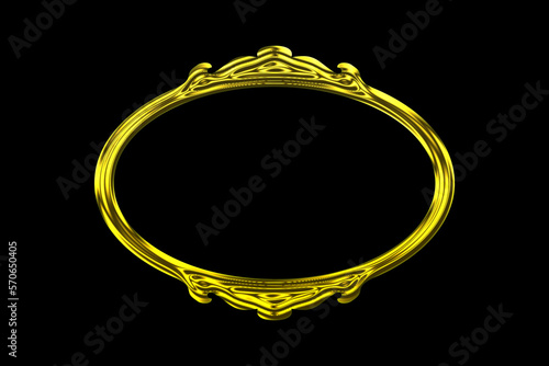 oval frame with ornament