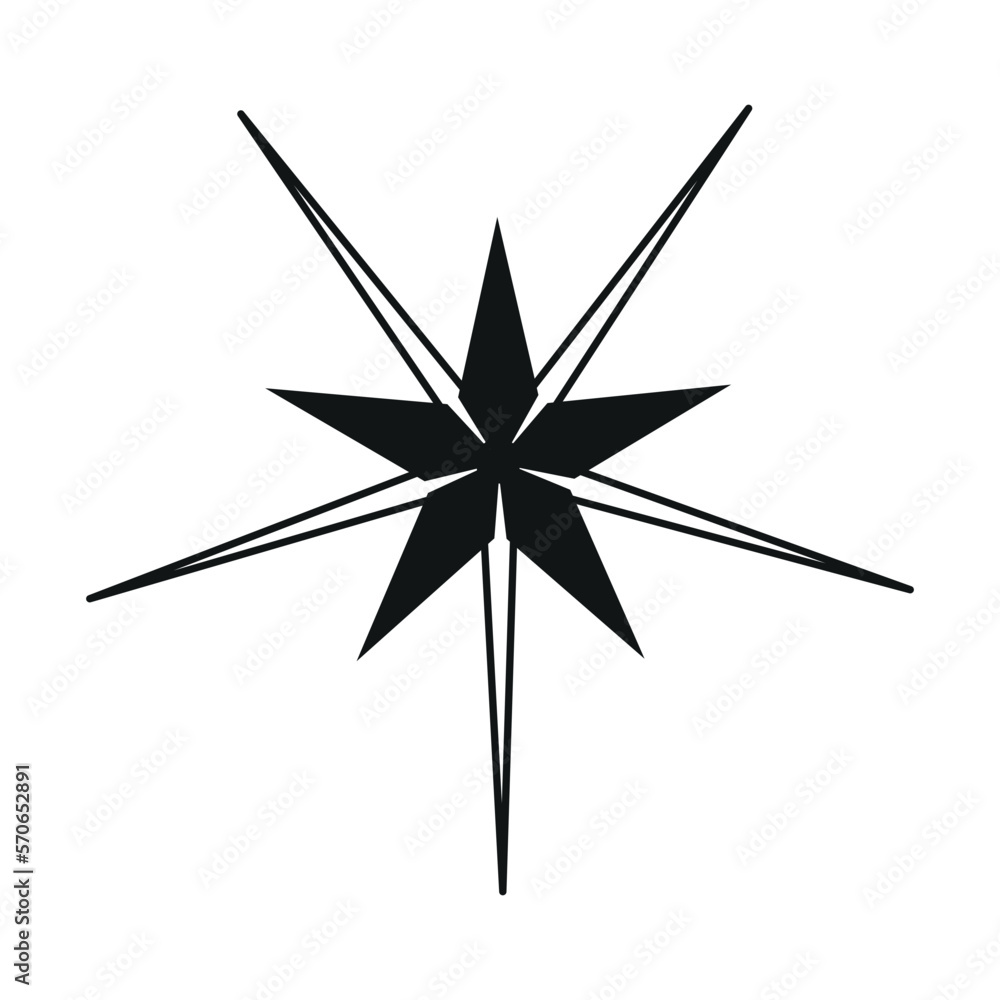 Vector star of illustration.