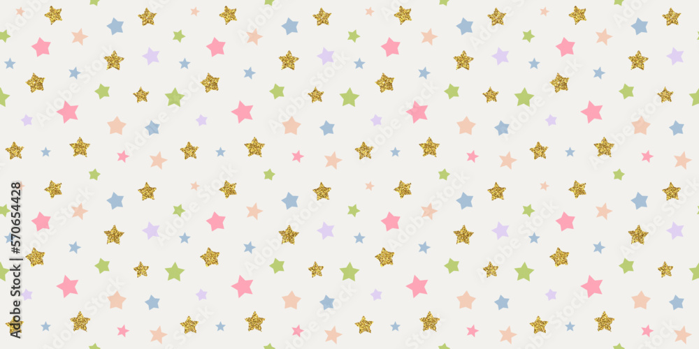 Cute colorful retro star seamless pattern illustration with gold glitter sticker. Trendy 90s style background design. Vintage y2k wallpaper art print. Cute colorful retro star seamless pattern illustration with gold glitter sticker. Trendy 90s style background design. Vintage y2k wallpaper art print.