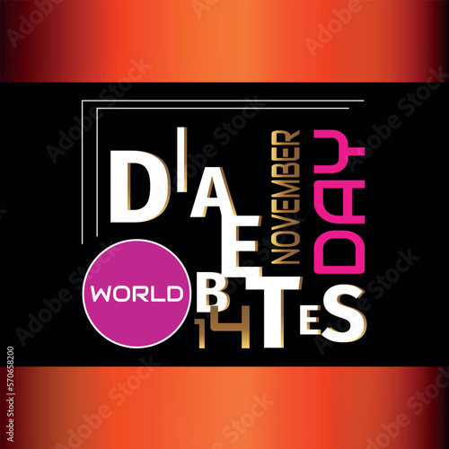 World Diabetes Day. Geometric design suitable for greeting card poster and banner