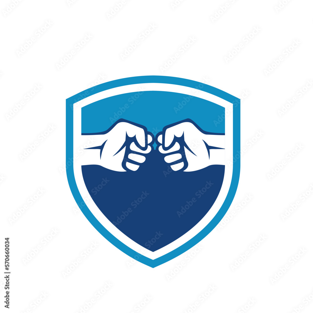 Fototapeta premium two hand fist logo vector design [Converted]