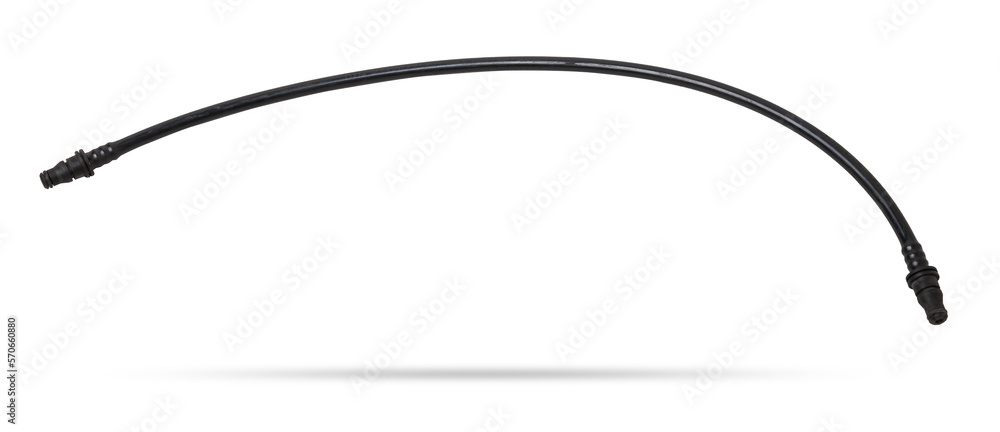 Obraz premium A plastic pipe is part of the vehicle’s fuel system, which supplies gasoline under pressure to the cylinders of car engine. Spare parts for sale in auto service.