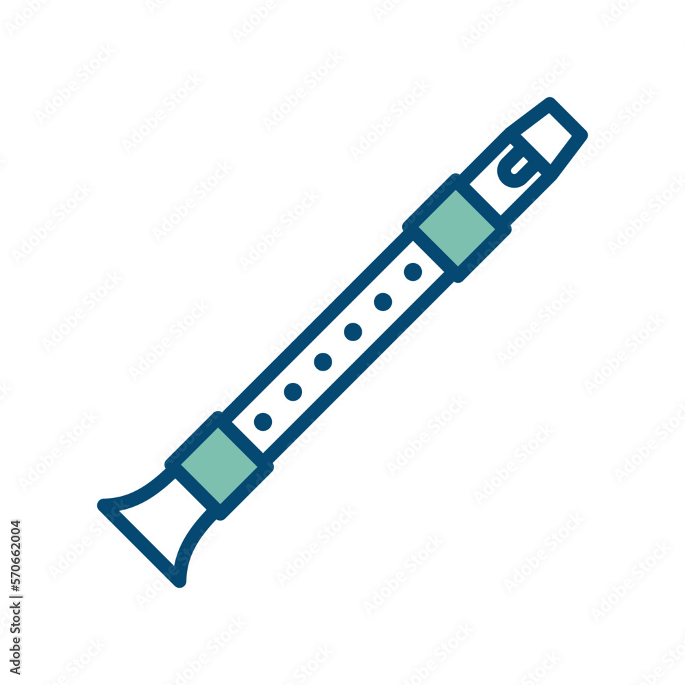 flute icon vector design template in white background flute icon vector design template in white background