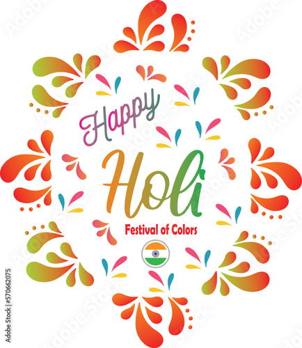 Happy Holi, Festival of Colors Poster Vector
