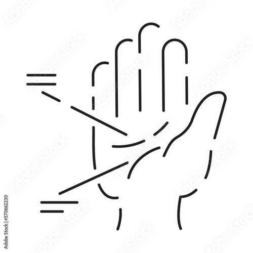 Fortune telling line icon. Mystical esoteric taro cards. Celestial mystic astrology element, witchcraft outline symbol. Vector illustration EPS 10