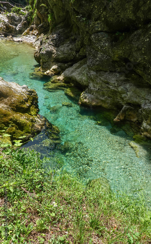 Natursehenswürdigkeit Tolminer Klammen im Triglav Nationalpark in Slowenien