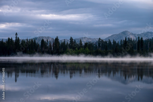 Moody Blue Morning Light with Fog Over Laurel Lake © kellyvandellen