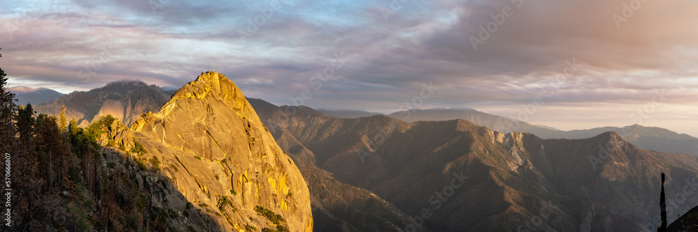 Moro Rock Glows with Sunset Light