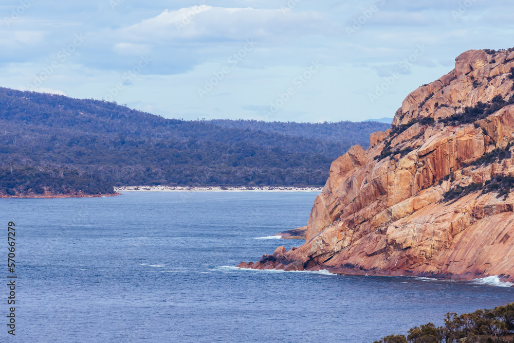 Cape Tourville Landscape in Freycinet Tasmania Australia