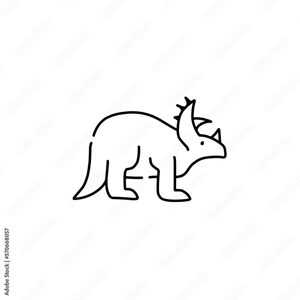 Dinosaur Line Icon Dinosaur Line Icon