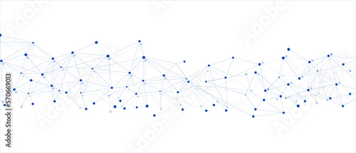 Navy blue network. Abstract connection on white background. Network technology background with dots and lines for desktop. Ai system background. Abstract concept. Line background  network technology