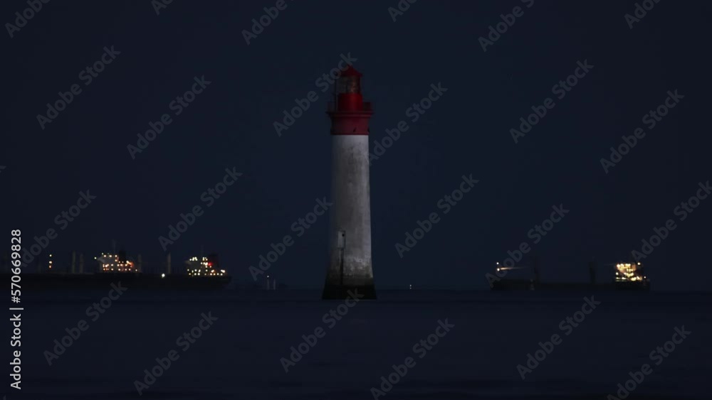 Phare de Chauvea near Ile de Re with ships to La Rochelle, Pays de la Loire, France
Phare de Chauvea near Ile de Re with ships to La Rochelle, Pays de la Loire, France