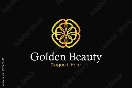 This logo was made with the concept of luxury combined with a charming flower symbol and golden color