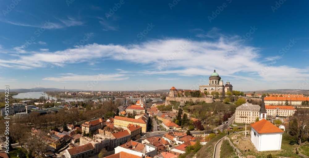 Beautiful city panorama, Esztergom, Hungary