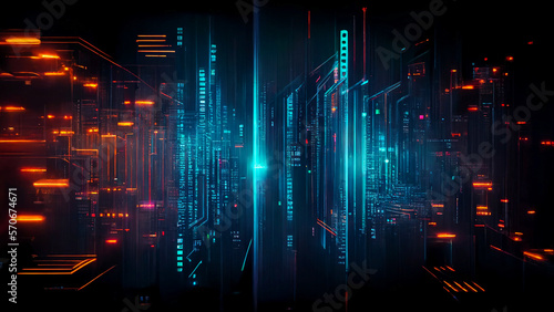 Abstract Technology Background - Networking - Generative AI