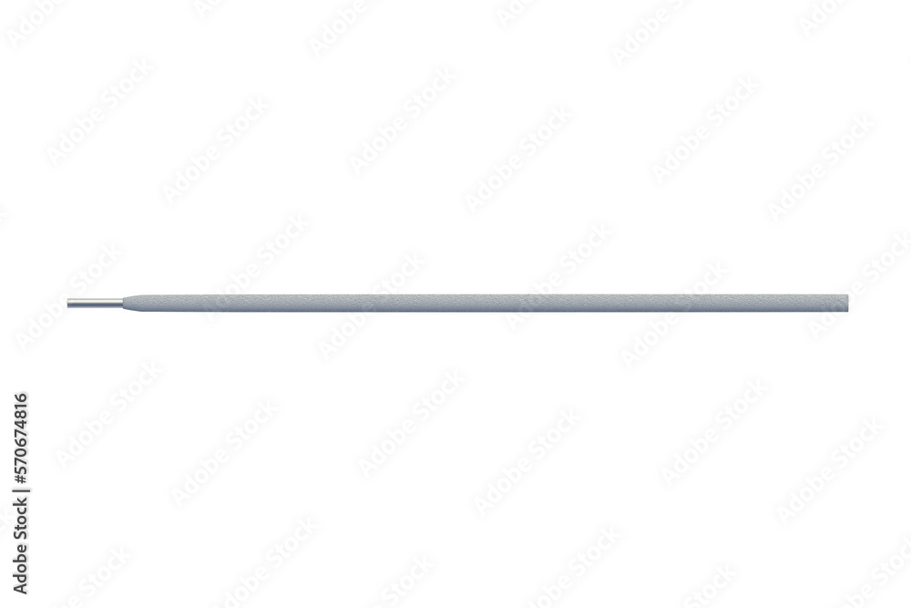 Welding electrode isolated on white background. Top view. 3d render Welding electrode isolated on white background. Top view. 3d render