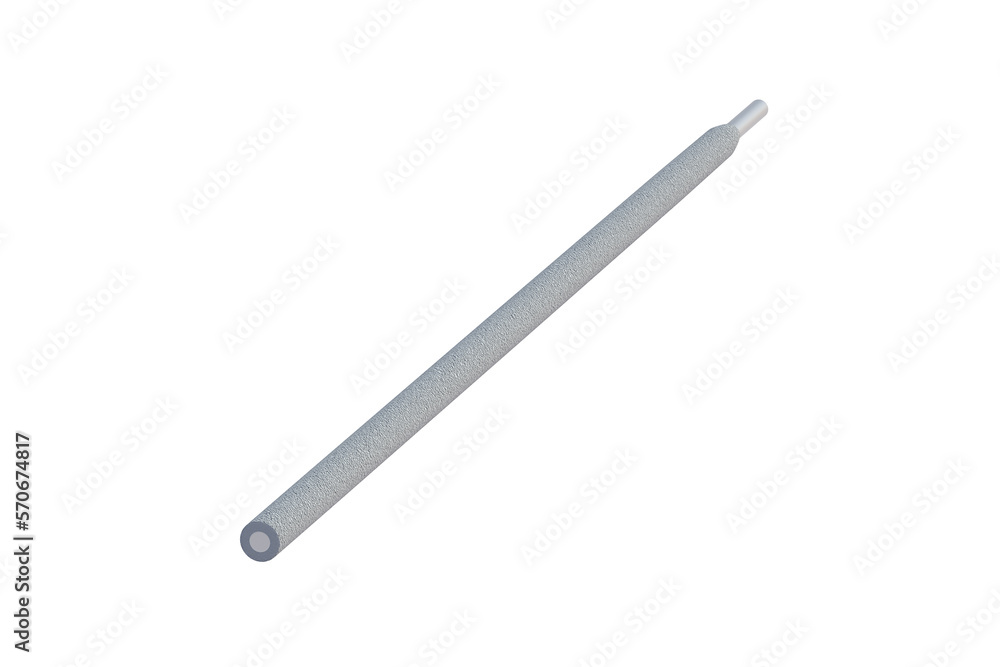 Welding electrode isolated on white background. 3d render Welding electrode isolated on white background. 3d render