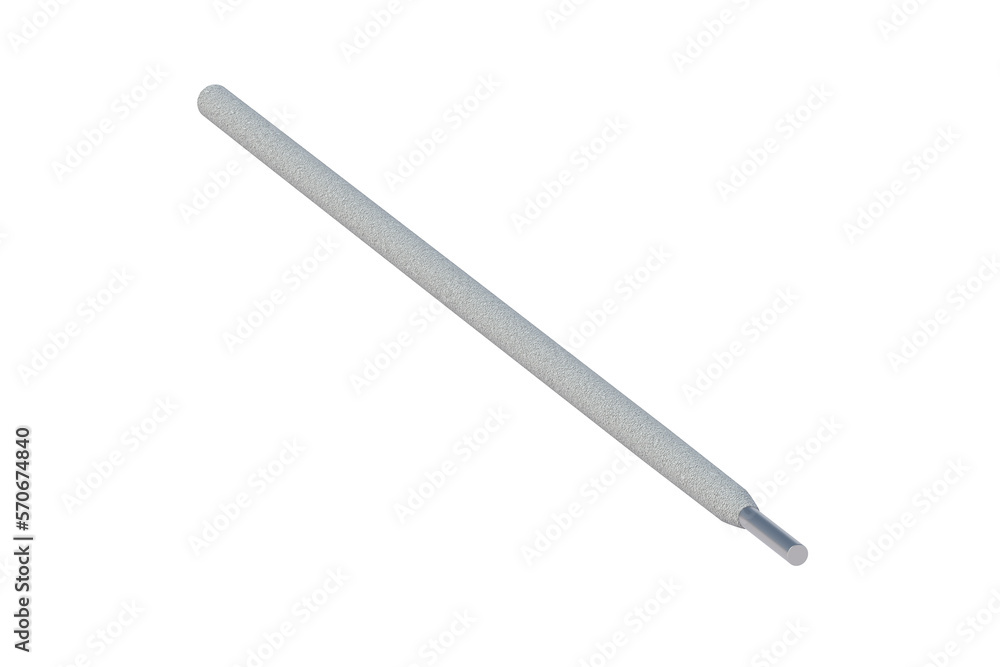 Welding electrode isolated on white background. 3d render Welding electrode isolated on white background. 3d render