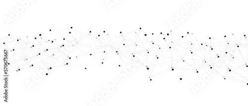 Black network. Abstract connection on white background. Network technology background with dots and lines for desktop. Ai system background. Abstract concept. Line background, network technology