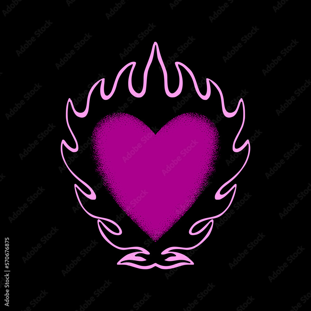Pink love art Illustration hand drawn style premium vector for tattoo, sticker, logo etc Pink love art Illustration hand drawn style premium vector for tattoo, sticker, logo etc