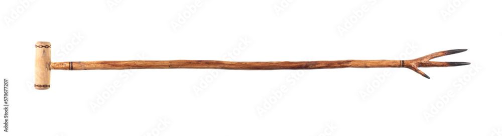 old wooden cane for walking isolated on white background old wooden cane for walking isolated on white background