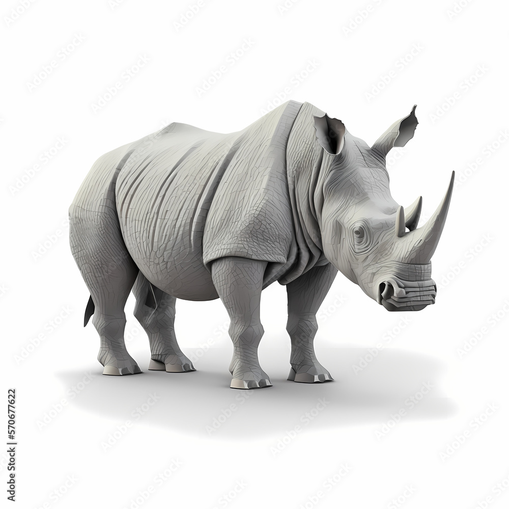 Obraz premium rhino isolated on white background