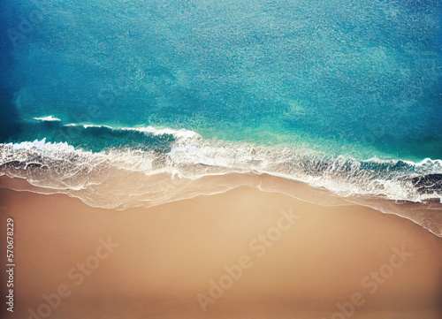 beautiful dramatic beach with ocean waves