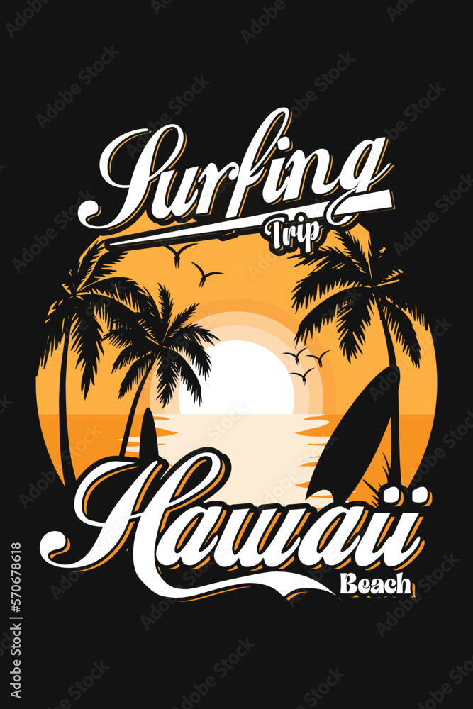 Obraz premium Surfing_Summer_Tshirt_design