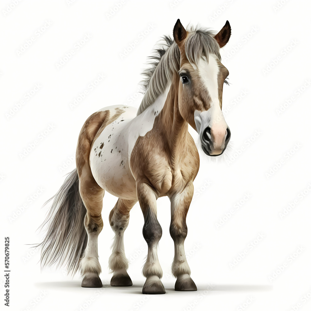 Fototapeta premium Horse Animal Isolated White