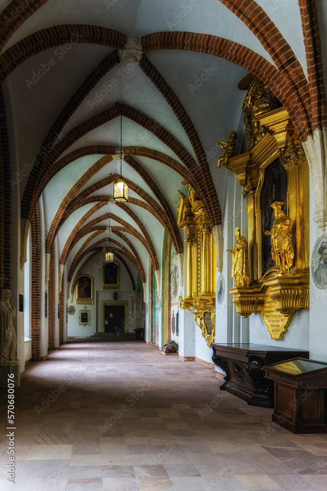 Interior of church of St. Francis of Assisi , Krakow, Poland