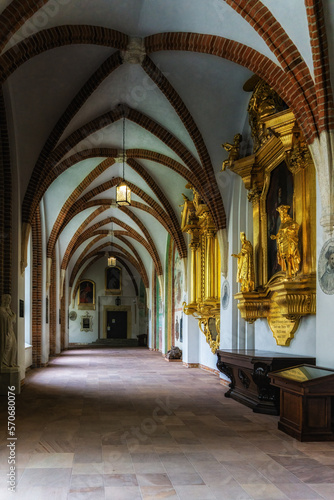 Interior of church of St. Francis of Assisi , Krakow, Poland