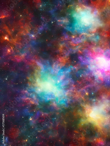 A Colorful Nebula and Space Gases © Leonardo
