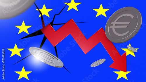 Flag of European Union with...