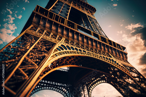 Eiffel Tower in France, Travel photography. AI-Generated © Fernando