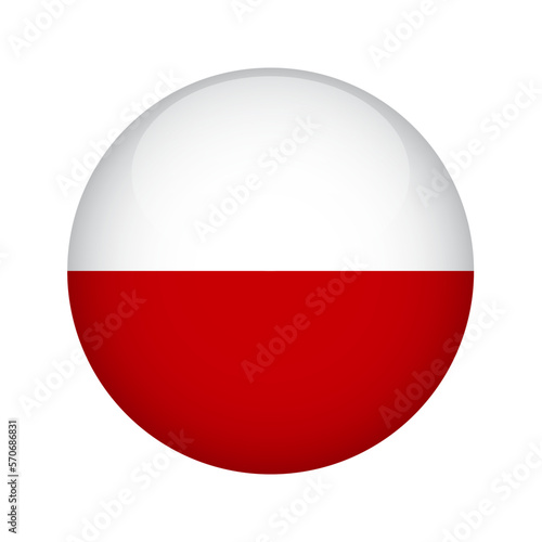 Free Download Polish flag button. Design element for websites, applications. Vector illustration isolated on white background - GFXLoad